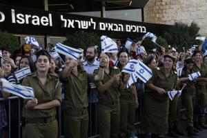 Israelis welcome the new arrivals