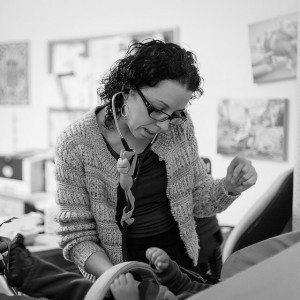 An Israeli doctor checks a patient